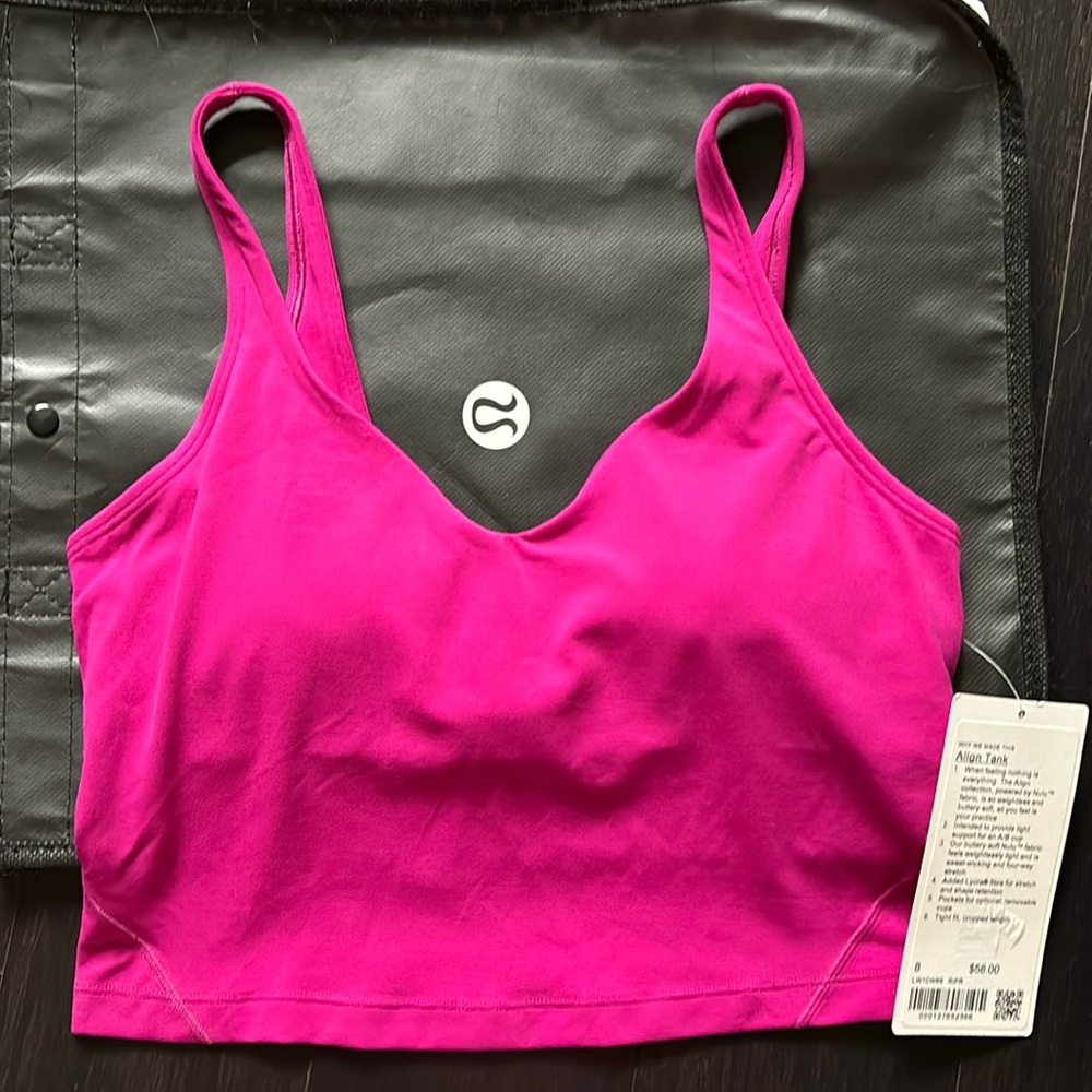 LULULEMON ALIGN TANK IN RIPENED RASPBERRY SZ 8 NWT!